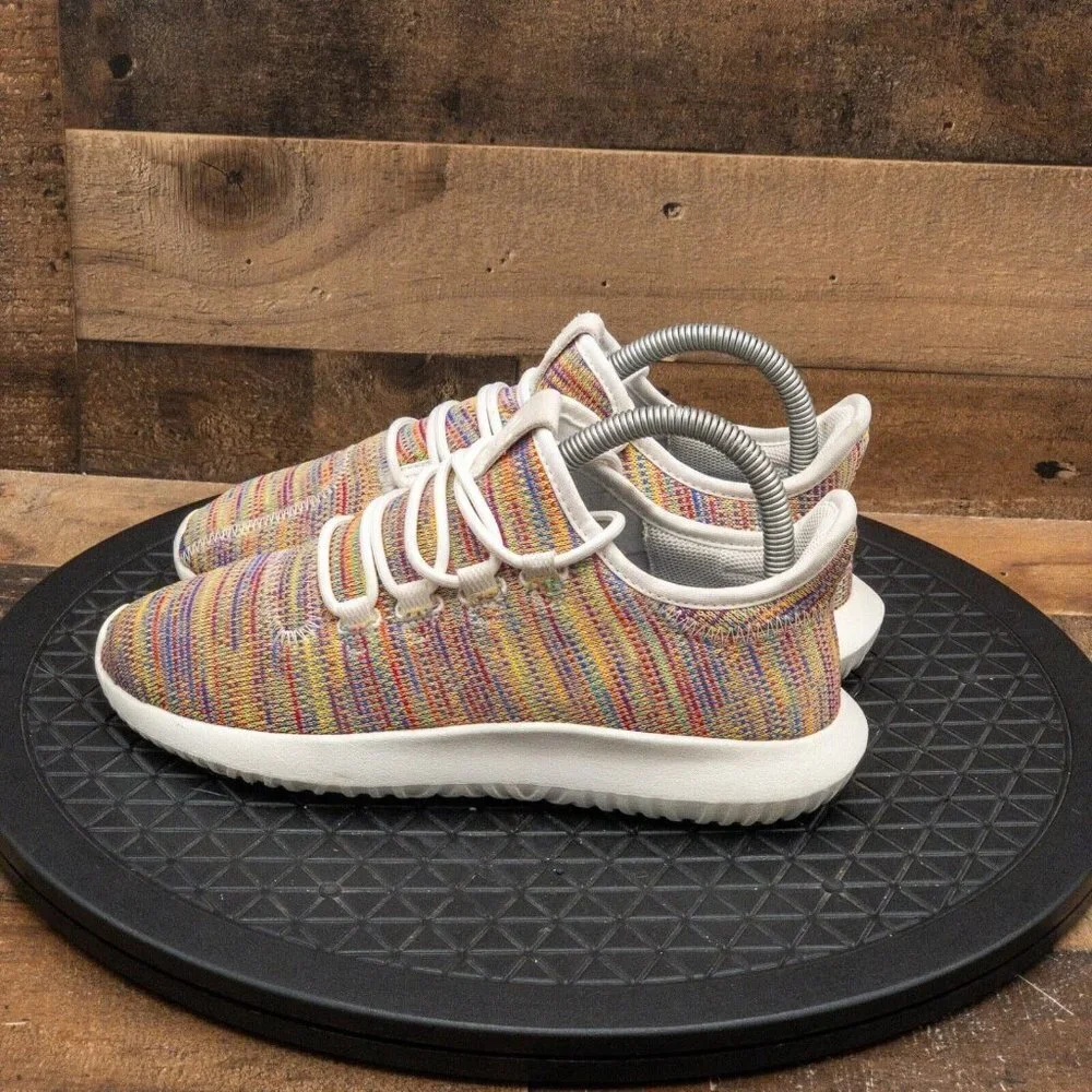 ADIDAS TUBULAR KIDS ATHLETIC SHOES RUNNING MULTICOLOR GYM LOW LACE UP SIZE 5